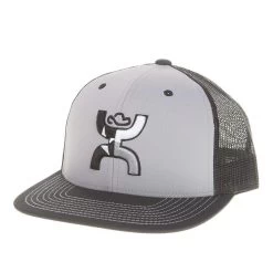 Hooey Mens Texican Grey/Black Trucker Cap