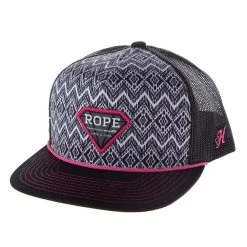 Hooey Rope Like A Girl Black And White Patch Cap