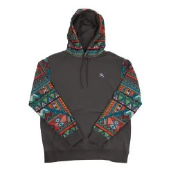 Hooey Men's Roughy Summit Charcoal And Orange Hoodie