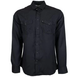 Men's Hooey Sol Black Long Sleeve Snap Shirt