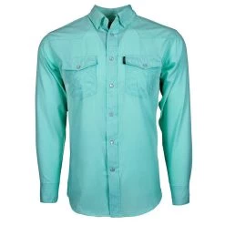 Men's Hooey Sol Sea Foam Long Sleeve Snap Shirt
