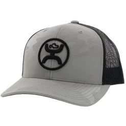 Hooey O Classic Grey Camo And Black Cap