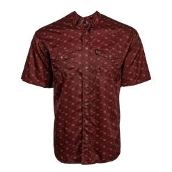Hooey Men's Sol Red Agave Pattern Pearl Snap Shirt