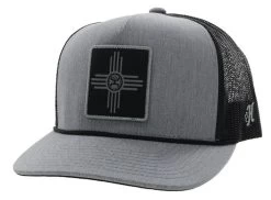 Hooey Mens Grey And Black Zia Ball Cap