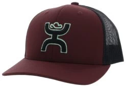 Hooey Sterling Maroon/Black Trucker Cap