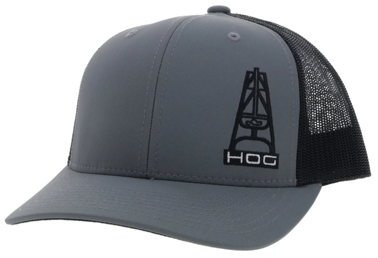 Hooey HOG Grey/Black Trucker Ball Cap