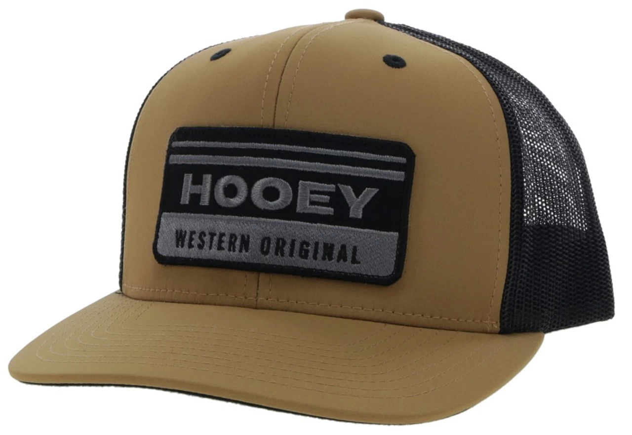 Hooey Horizon Tan/Black Trucker Ball Cap