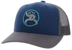 Hooey Strap Blue/Grey Trucker Ball Cap
