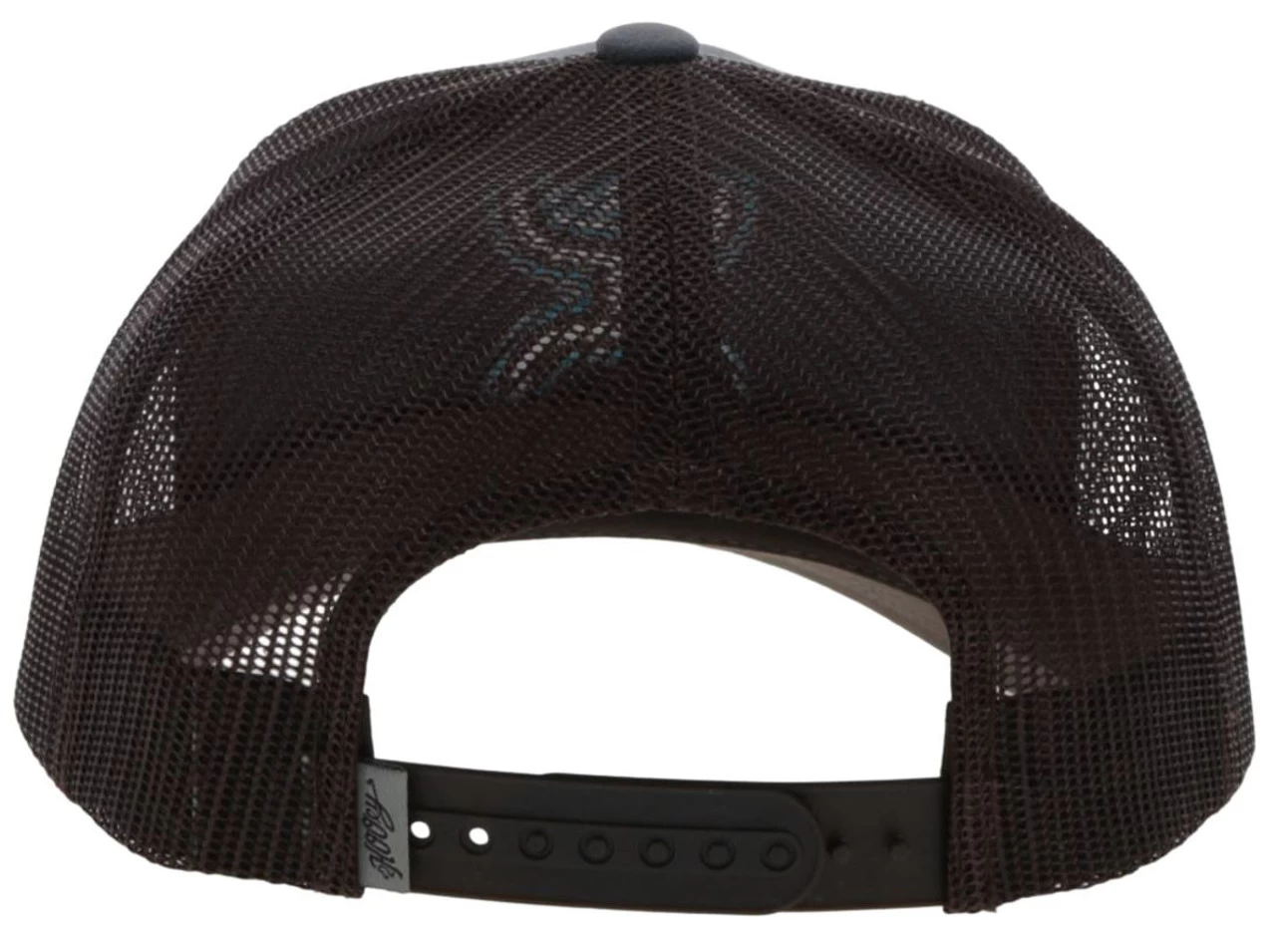 Hooey Men's Sterling Grey/Brown 6 Panel Trucker Cap With Brown/Teal Hooey Logo - Image 3