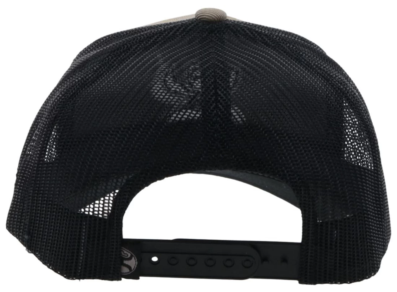 Hooey Men's Arc Tan/Black 6 Panel Trucker Cap With Black/Grey Hooey Logo - Image 3