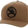 Hooey Men's Roughy 2.0 Tan 5 Panel Trucker Cap With Black Circle Hooey Logo