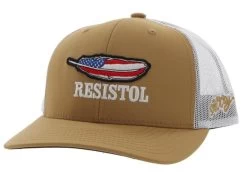 Hooey Men's "Resistol" Tan/White 6 Panel Cap