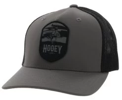 Hooey Mens Cheyenne Charcoal/Black FlexFit Ball Cap