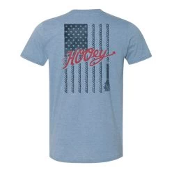 Hooey Men's Rope Flag T-shirt Heather Indigo