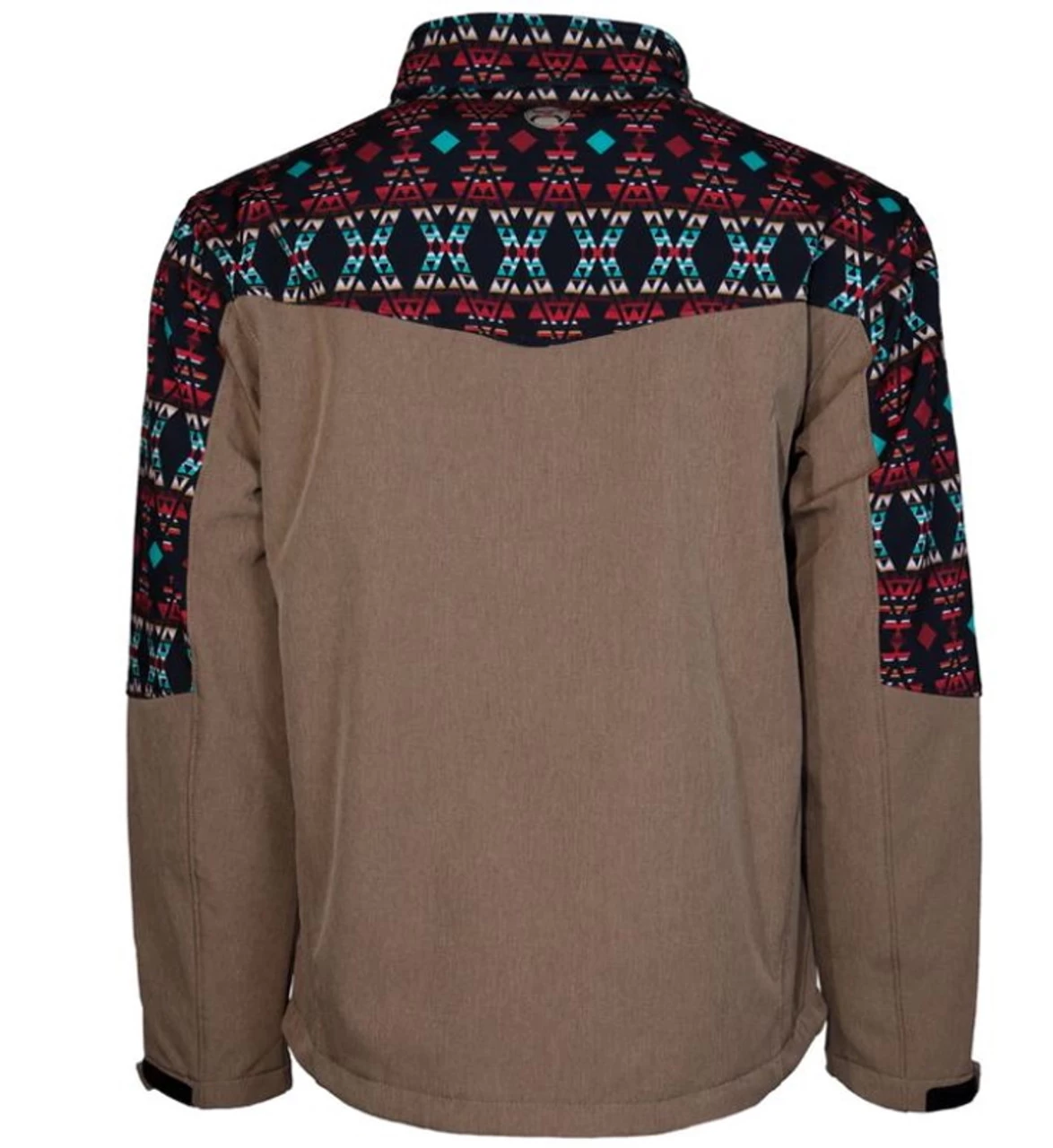 Hooey Mens Softshell Jacket Tan/Aztec - Image 2