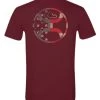 Hooey Men's Flag Fill Short Sleeve Casual T-Shirt - Maroon
