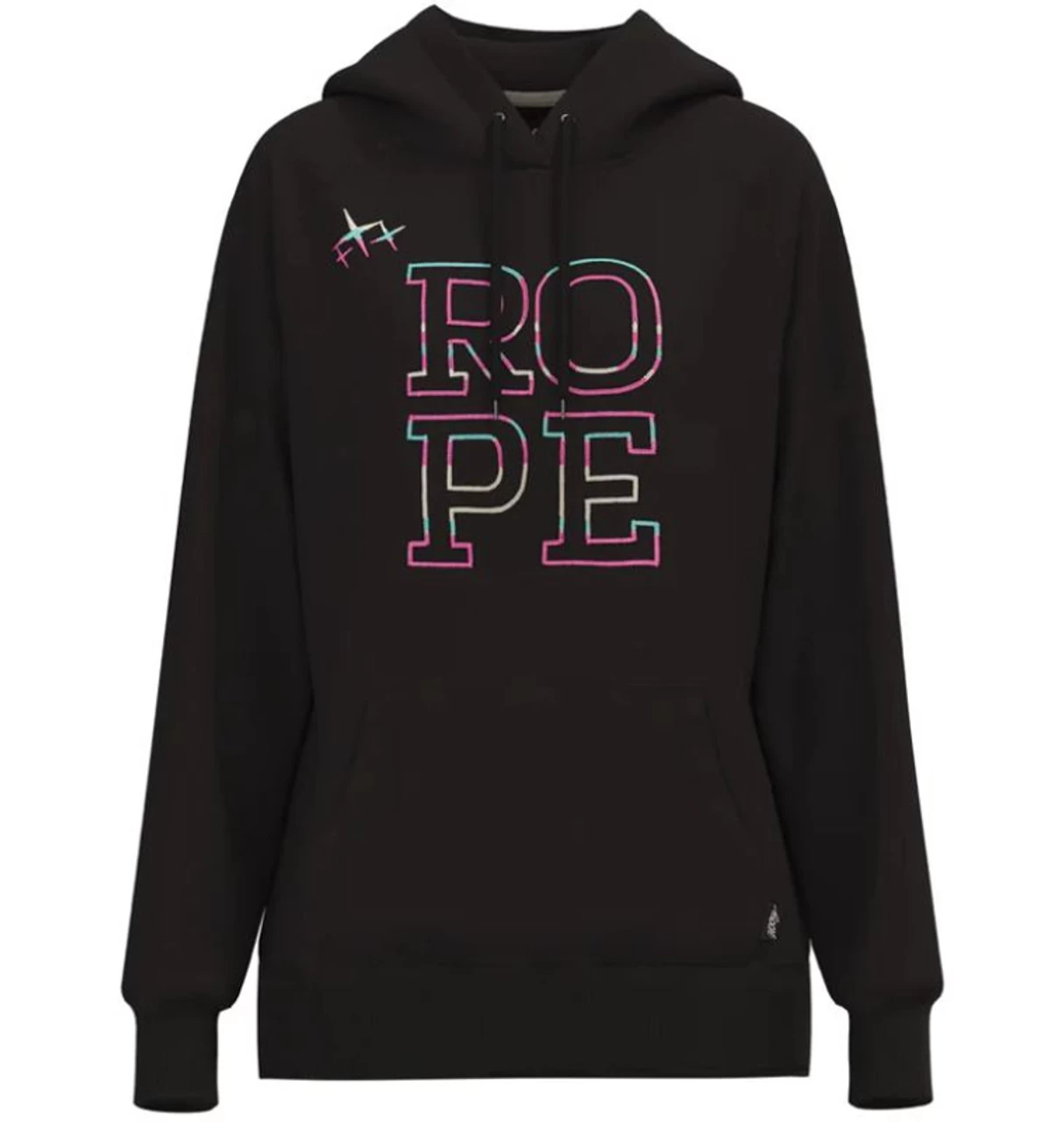 Hooey Womens "Rope Like A Girl" Black Color Logo Hoody
