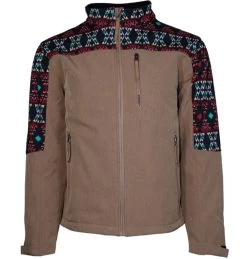 Hooey Boys Softshell Jacket Tan/Aztec