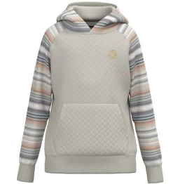Hooey Girls Summit Cream/Serape Quilted Pattern Hoody