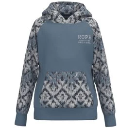 Hooey Girls "Rope Like A Girl" Blue/White Hoody