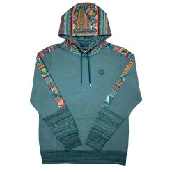 Hooey Women's Canyon Aztec Print Sleeve Hoodie